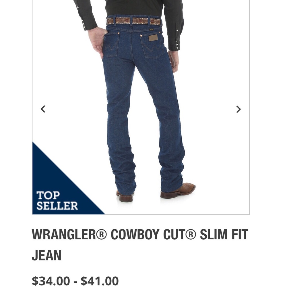 100% Cotton Men’s Wrangler Cowboy Cut Jeans-33x34
